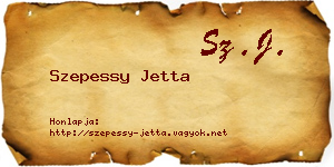Szepessy Jetta névjegykártya